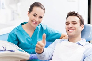 Man in dental chair