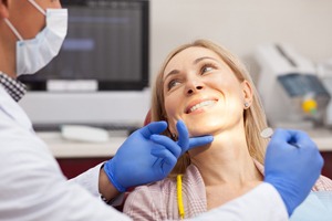 woman in dental chair