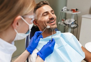 Man in dentist’s chair