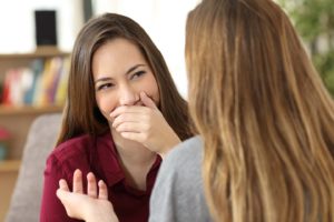 woman with bad breath